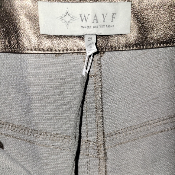 Brand New Wayf metallic wide leg pants - Picture 4 of 6